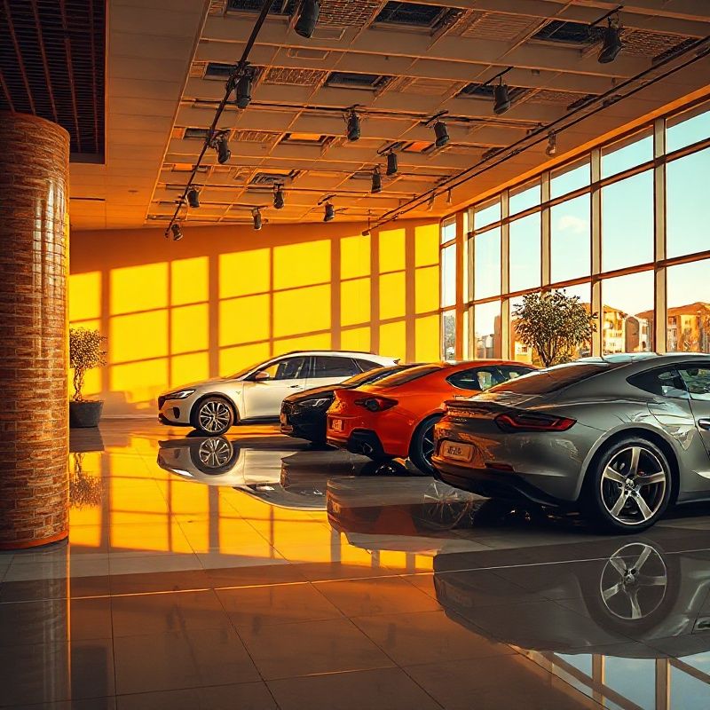 Showroom Forgeyswifta u toplom amber-zlatnom svjetlu