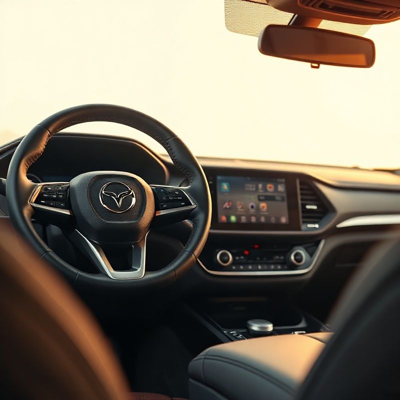 Detalj kokpita modernog SUV-a s amber-zlatnim naglascima svjetla